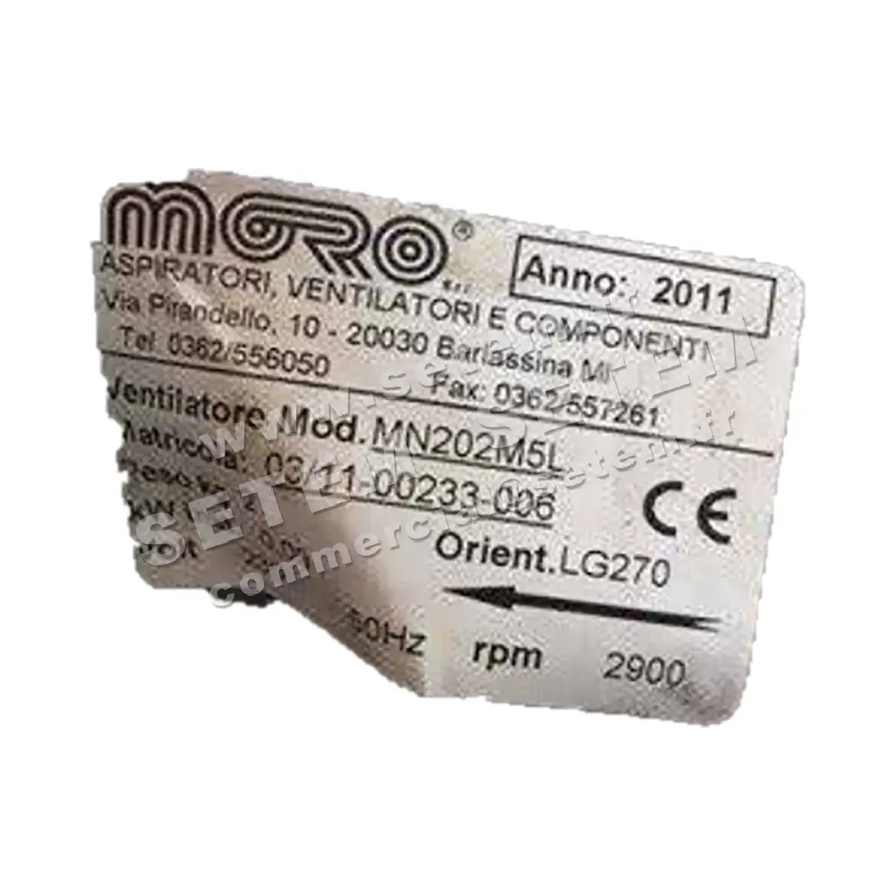 4335005696-VENTILATEUR MORO MN202M5L LG 270° 0.09KW 2P M230V