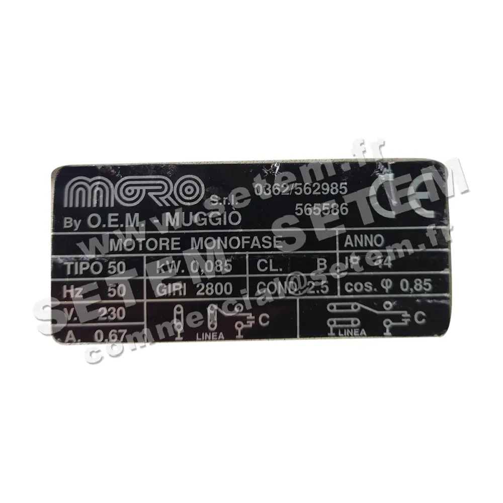 4335009500-MOTEUR MORO 0.08KW 2P M230V B5 2