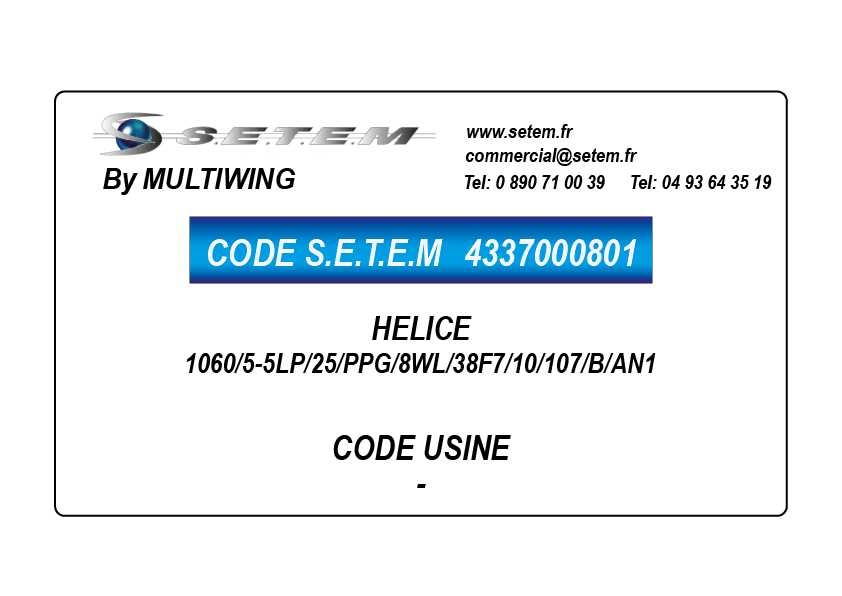 HELICE 880/6-12/35/PAGAS/4ZR/40.95/4X8/BC63.5/A