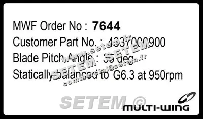 4337000900-HELICE 900/16.16/35/PPG/4ZL/42/12/A MULTIWING 3