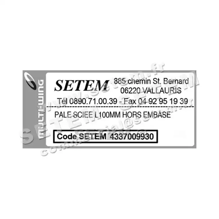 4337009930-PALE SCIEE L100MM HORS EMBASE MULTIWING 3