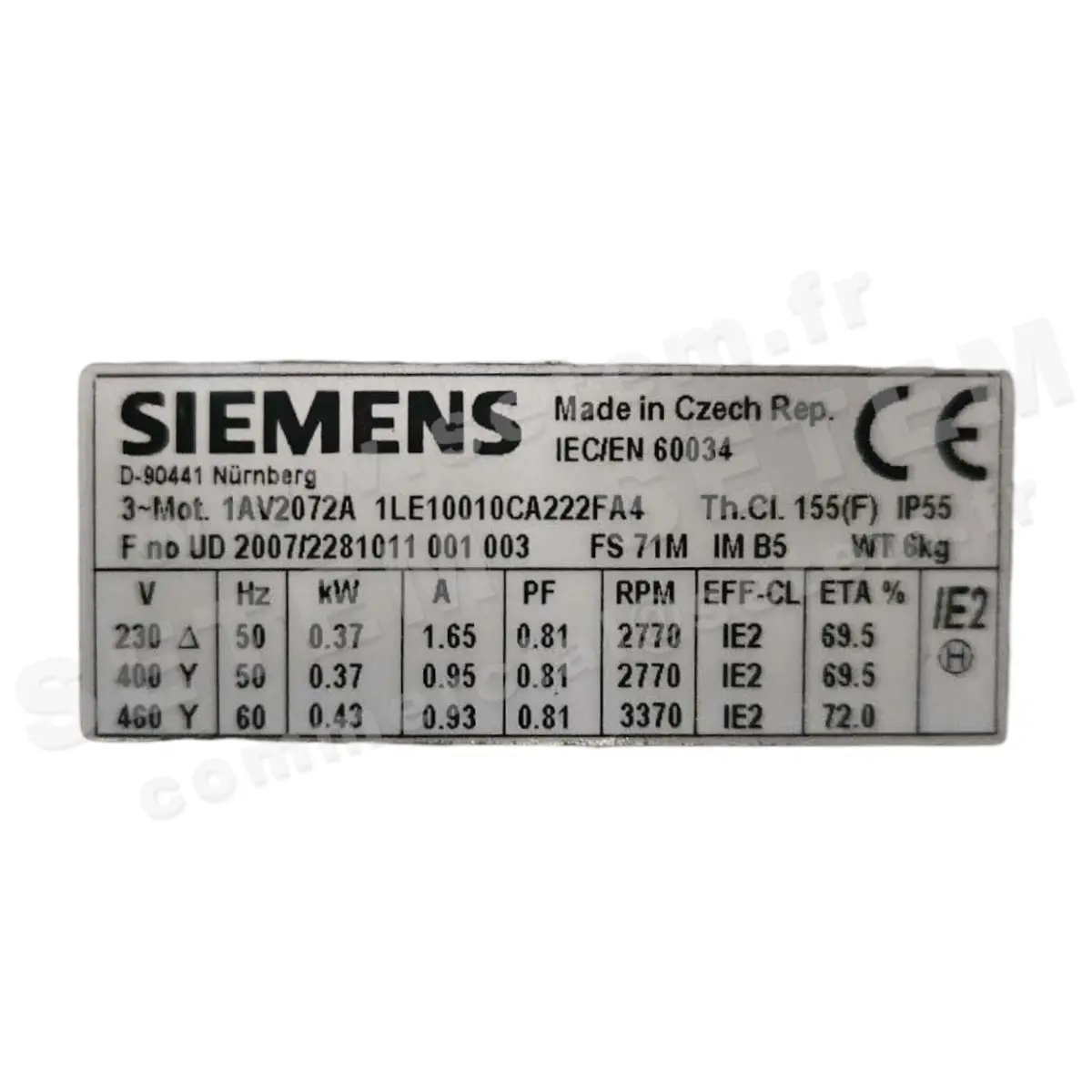 4348001000-VENTILATEUR MISTRAL N502/0 0.37KW 2P T230/400V RD 0° 2