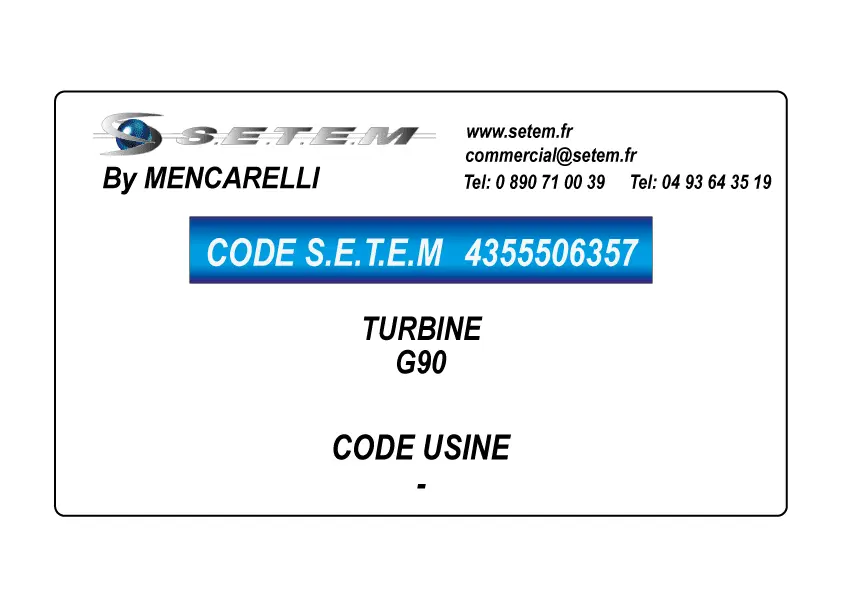 4355506357-TURBINE MENCARELLI G90