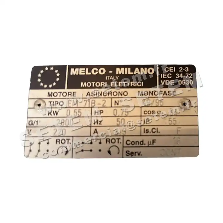 4366005000-MOTEUR MELCO 0.55KW 2P M230V HA71 B3 EM71B-2