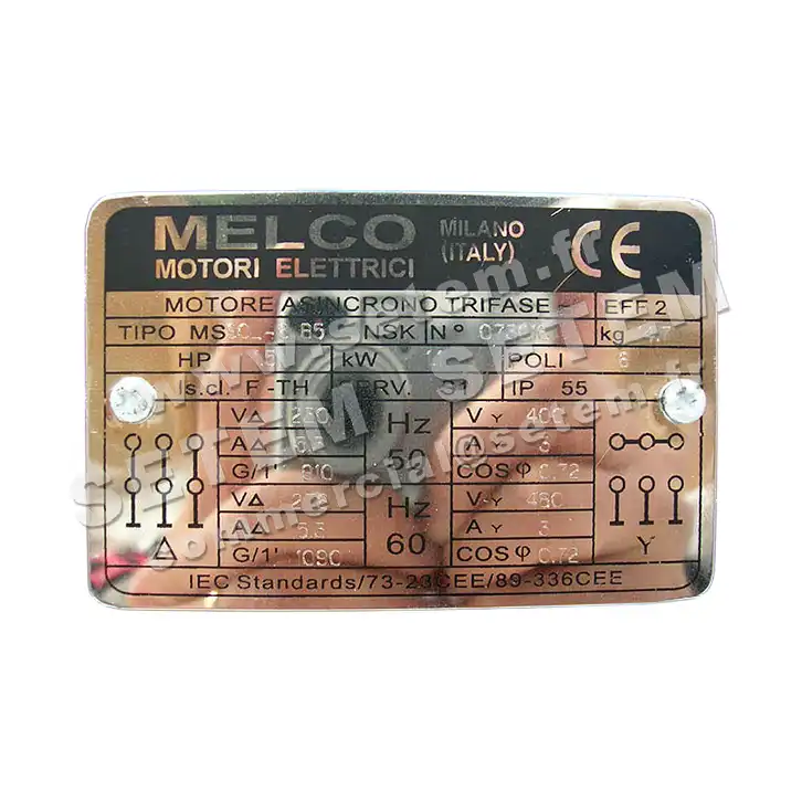 4366006541-MOTEUR MELCO VARIABLE 1.10KW 6P T230/400V HA90 B5 SERIE E 2