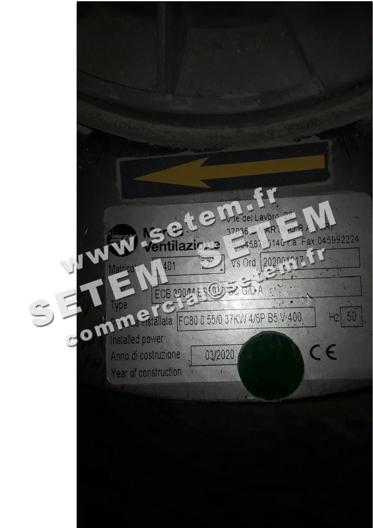 4376000080-VENTILATEUR MARELLI ECB300/M ES5 RD 0.55/0.37KW 4/6P T400V