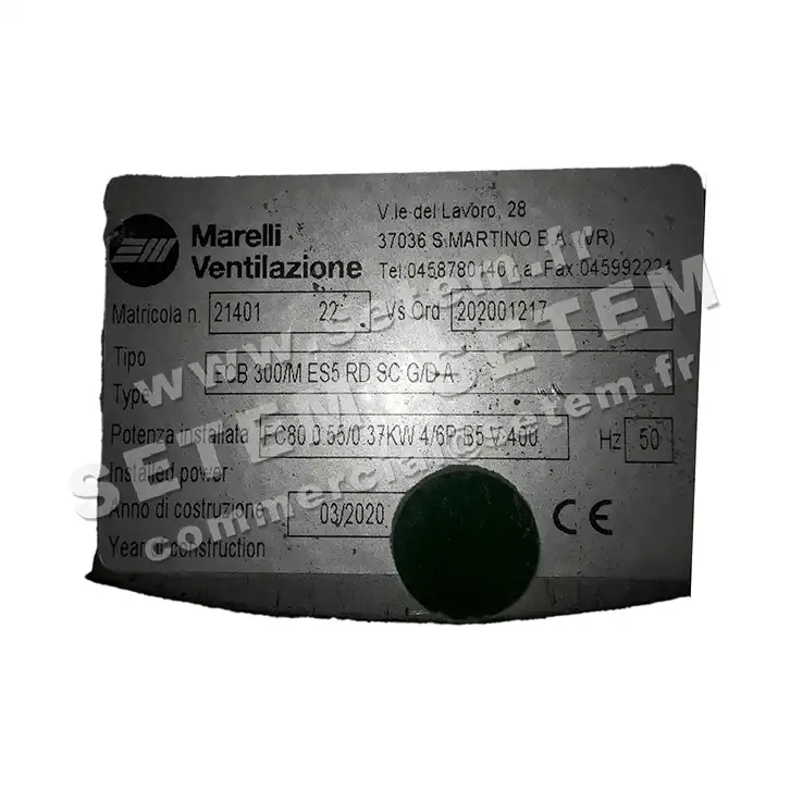 4376000080-VENTILATEUR MARELLI ECB300/M ES5 RD 0.55/0.37KW 4/6P T400V