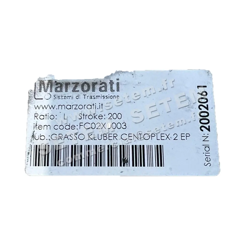 4381001789-ACTIONNEUR FC02X0003 MARZORATI SISTEMI DI TRANSMISIONE 2