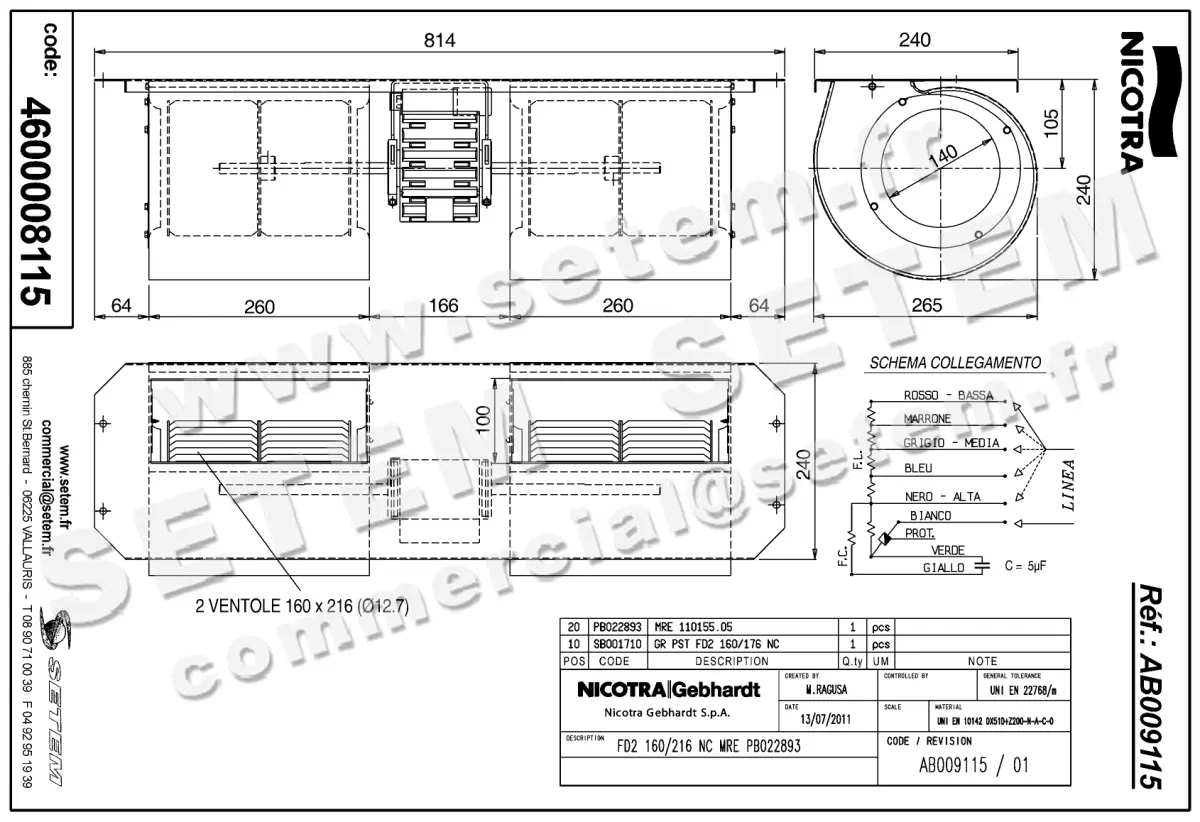 VENTILATEUR TZA01.0225.4E LG 270°