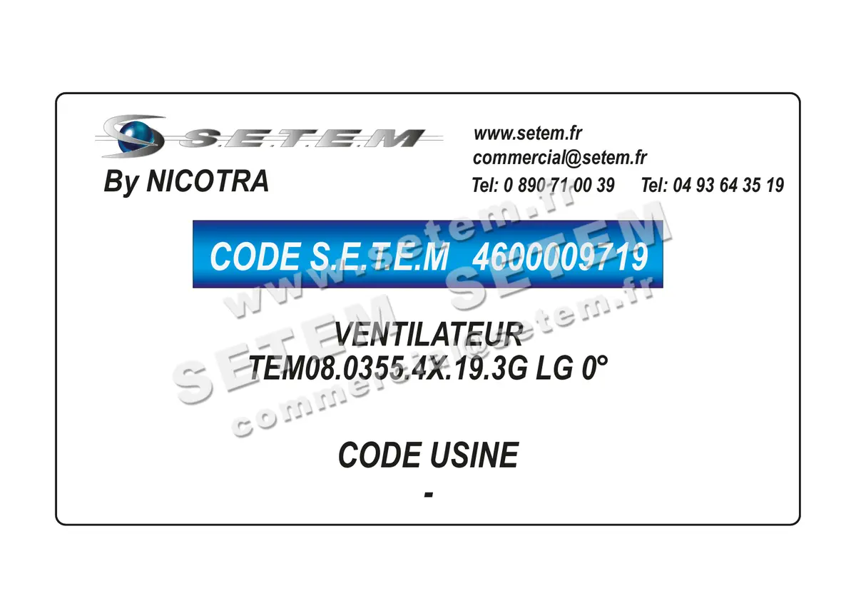 4600009719-VENTILATEUR NICOTRA TEM08.0355.4X.19.3G LG 0°
