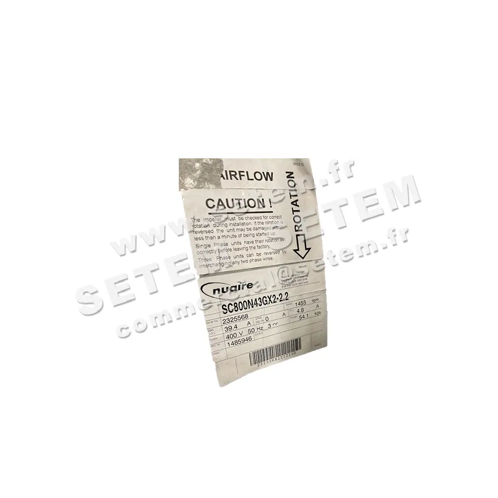 4623001287-MOTEUR NUAIRE SC800N43GX2.2.2