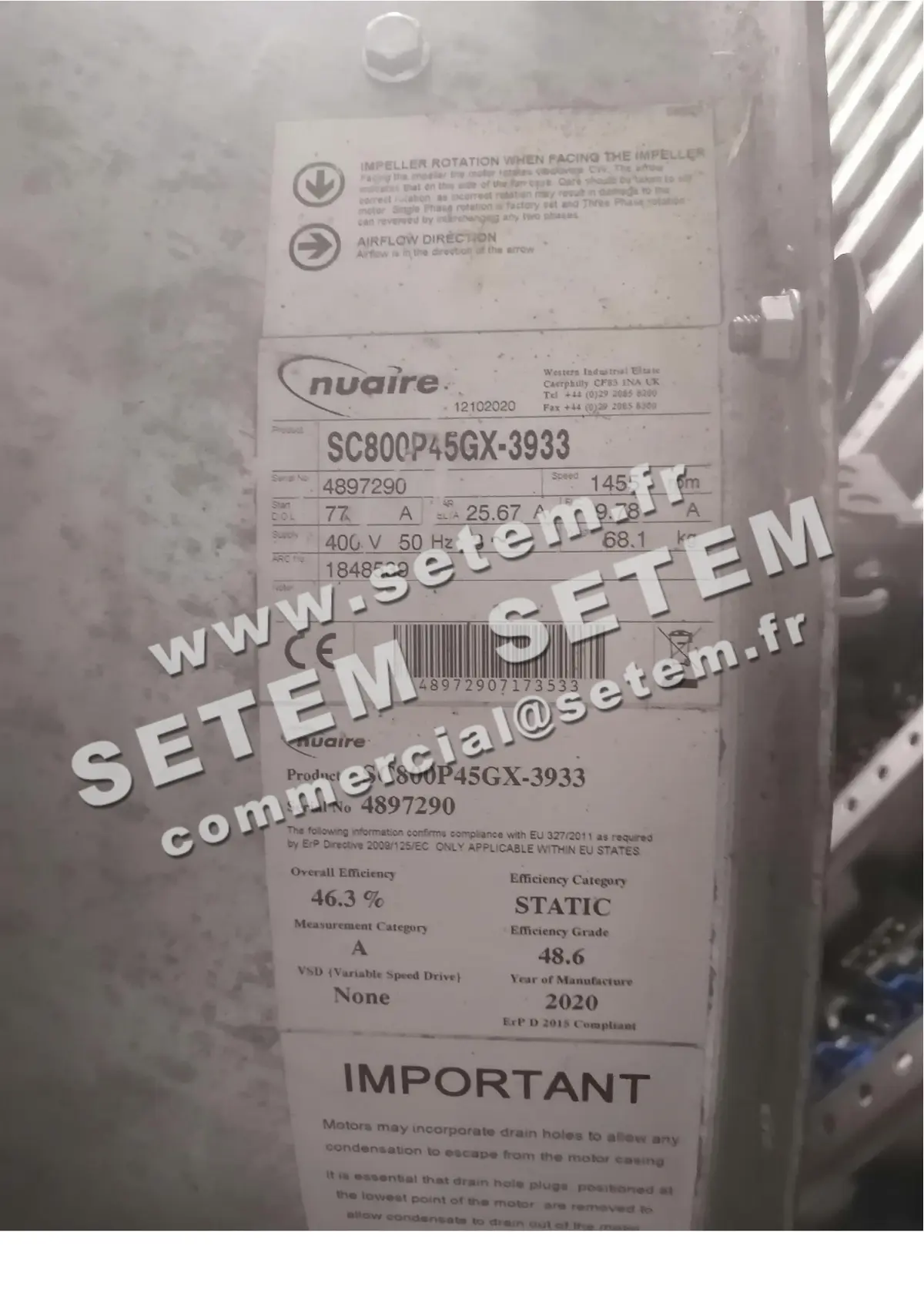 4623001365-VENTILATEUR NUAIRE SC800P45GX.3933