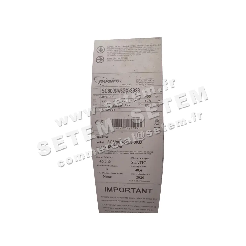 4623001365-VENTILATEUR NUAIRE SC800P45GX.3933 2
