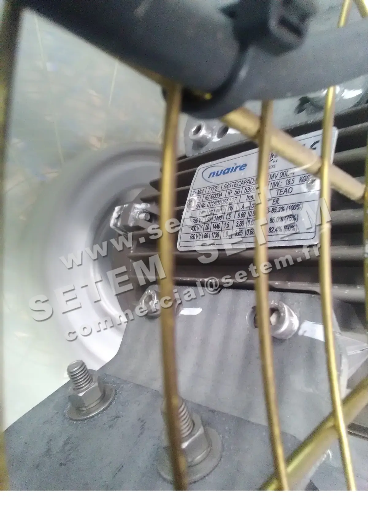 4623005968-MOTEUR NUAIRE 1.50KW 4P T230/400V HA90 1.543TECAPAD-NU TMV90L-4