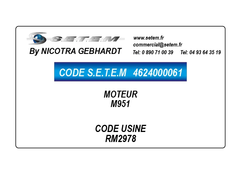 4624000061-MOTEUR M951 *RM2978*