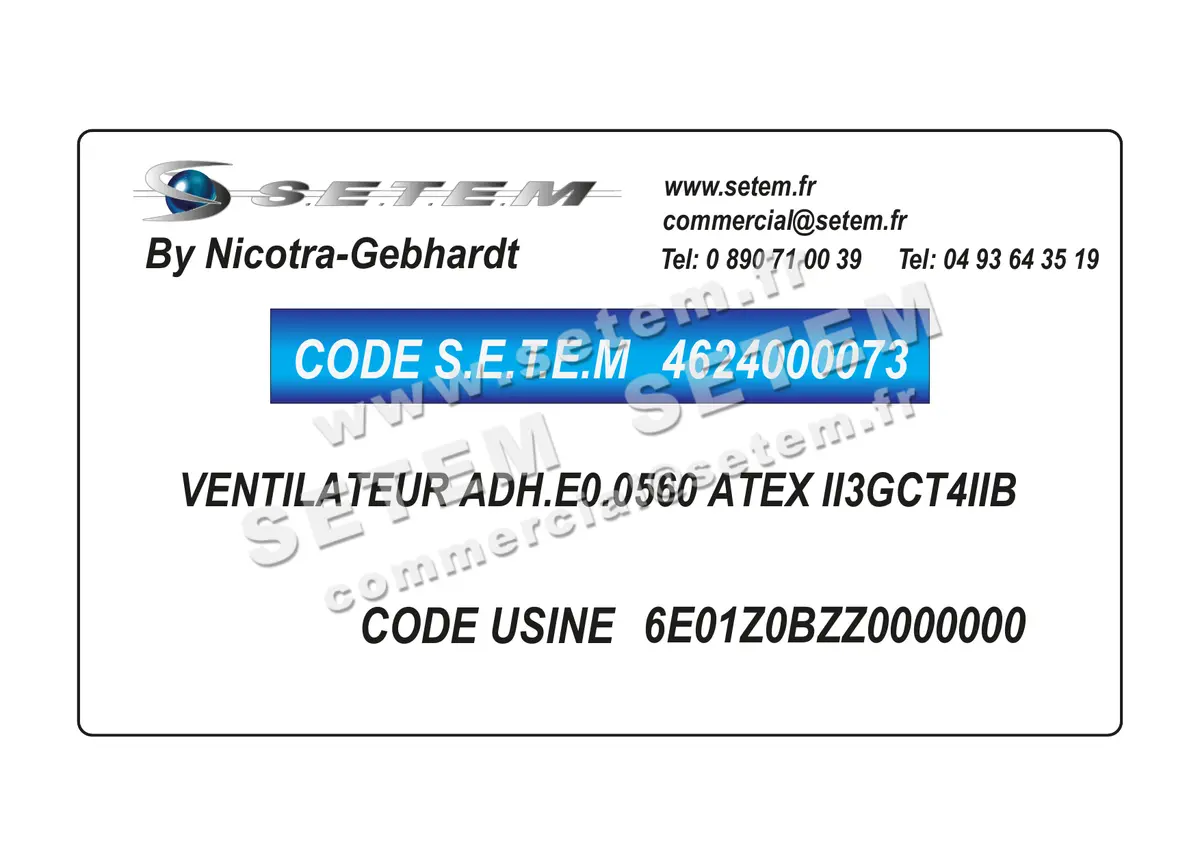4624000073-VENTILATEUR NICOTRA GEBHARDT ADH.E0.0560 ATEX II3GCT4IIB *6E01Z0BZZ0000000*
