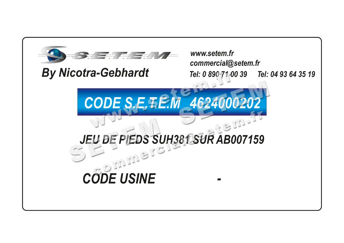 4624000202-JEU DE PIEDS SUH381 SUR AB007159 NICOTRA GEBHARDT