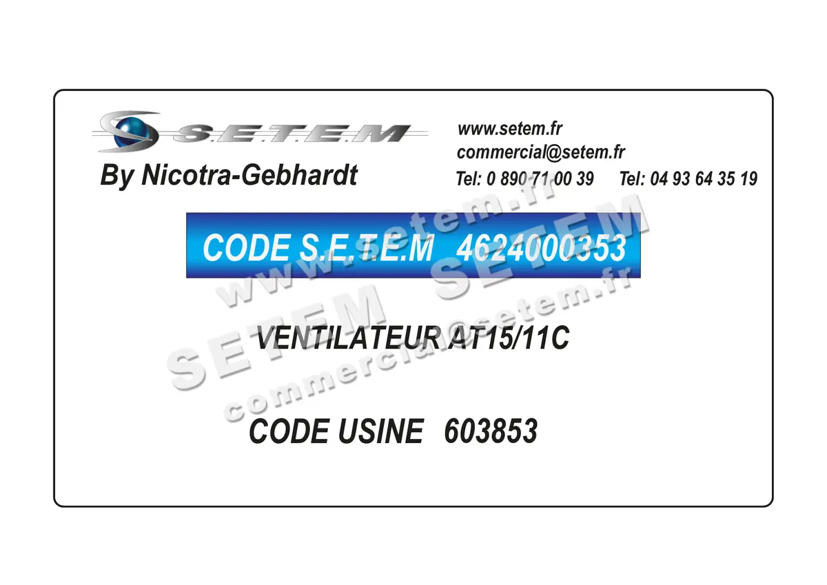 4624000353-VENTILATEUR NICOTRA GEBHARDT AT15/11C *603853*