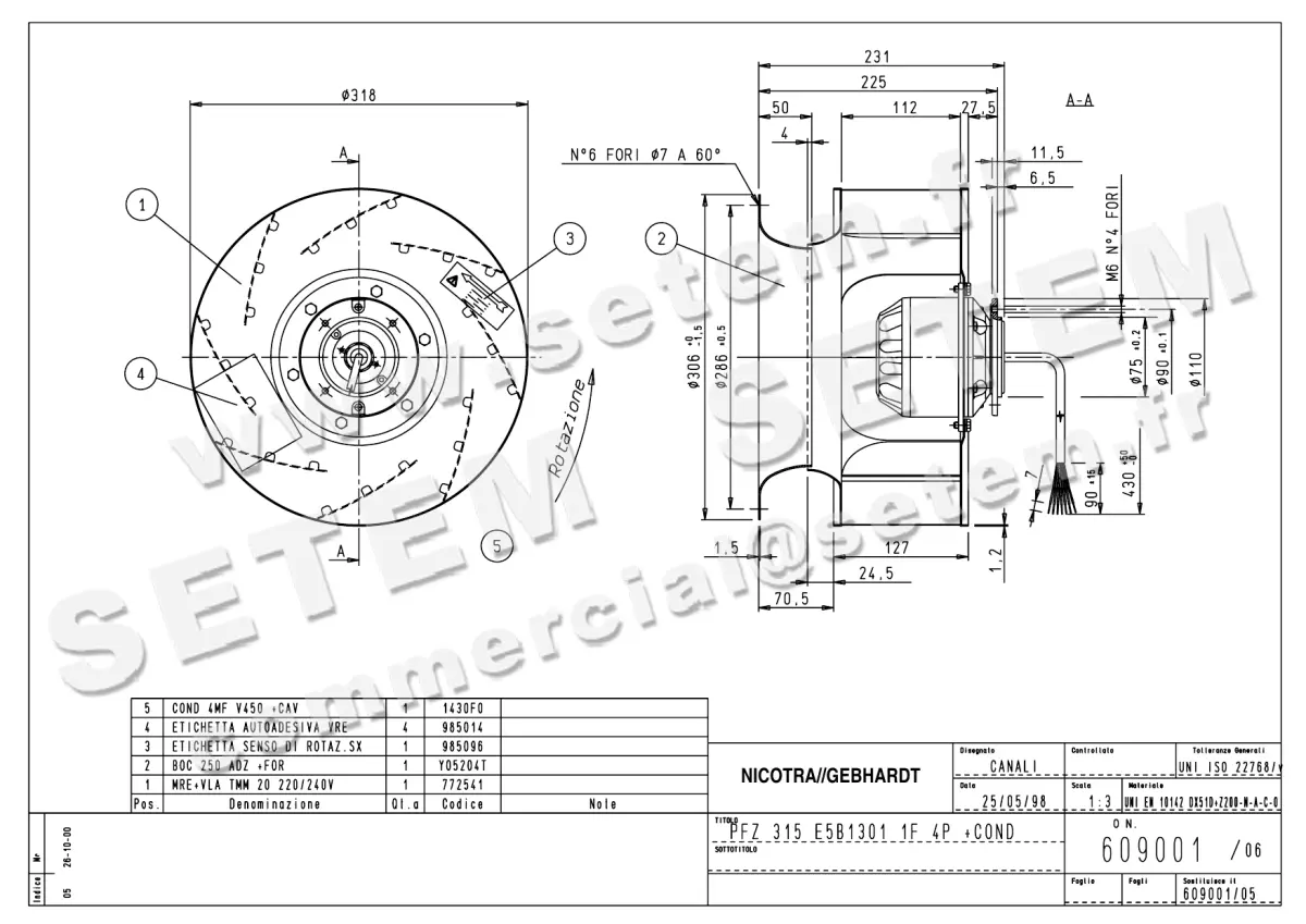 4624000491-VENTILATEUR NICOTRA GEBHARDT PFZ315 M230V *609001*