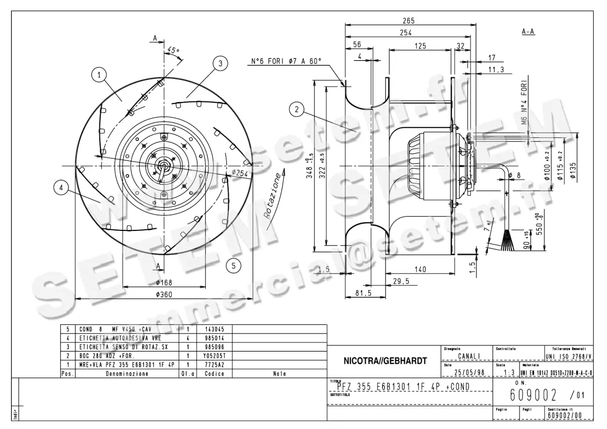 4624000492-VENTILATEUR NICOTRA GEBHARDT PFZ355 M230V *609002*