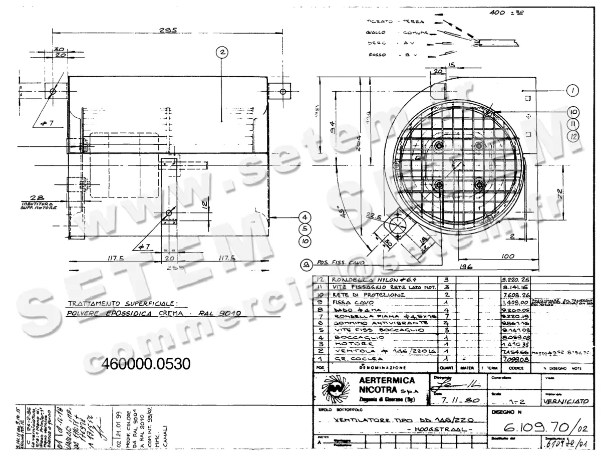 4624000530-VENTILATEUR NICOTRA GEBHARDT DD146/220 4P M230V 2V M035 *610970*
