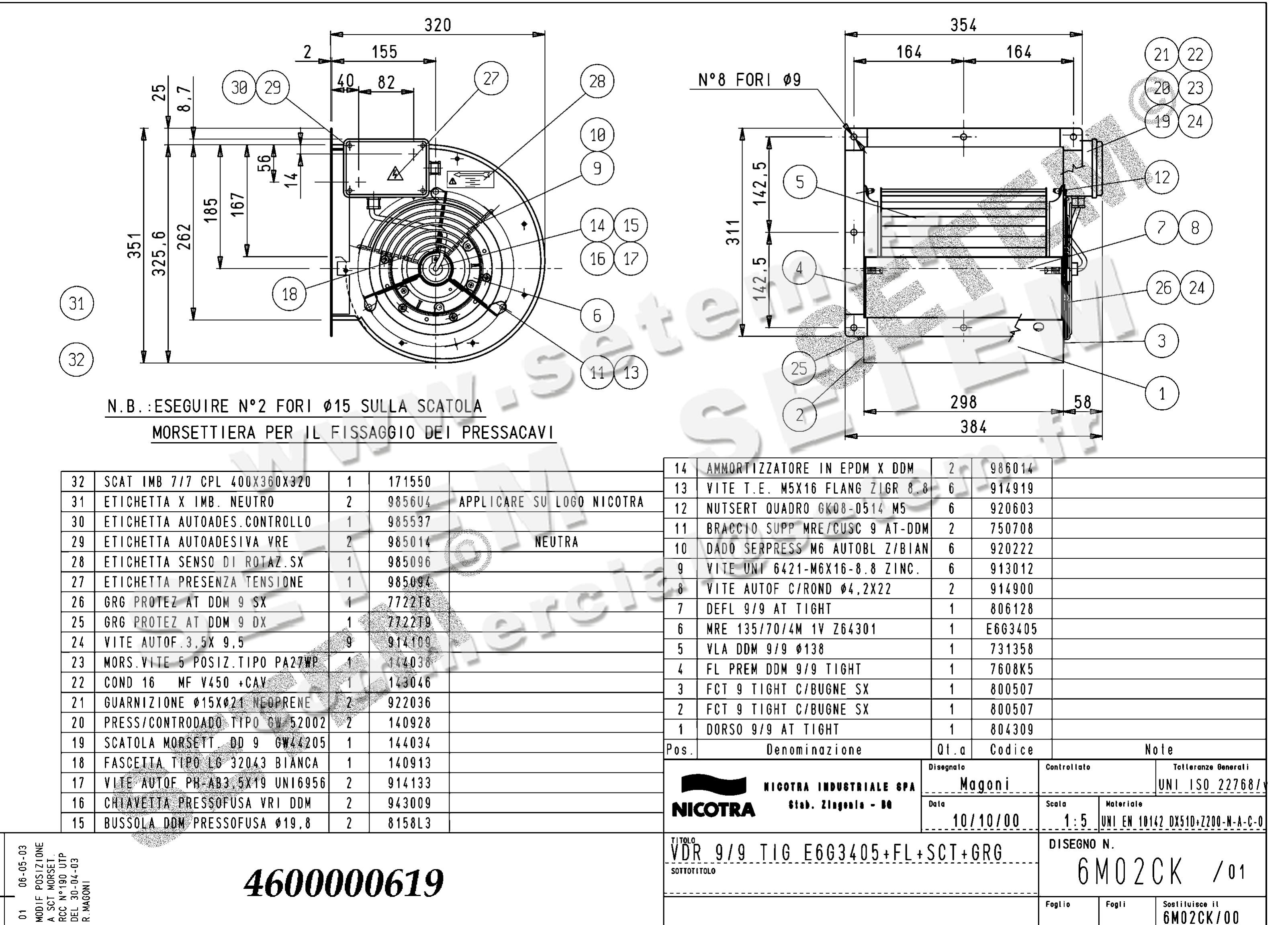 4624000619-VENTILATEUR NICOTRA GEBHARDT VDR9/9TIG 420W 4P M230V 1V E6G3405 +BR+BB+GRA *6M02CK*
