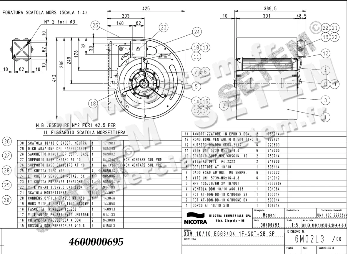 4624000695-VENTILATEUR NICOTRA GEBHARDT DDM10/10 600W 6P M230V 3V E6G3404 SP +PI+BB *6M02L3*