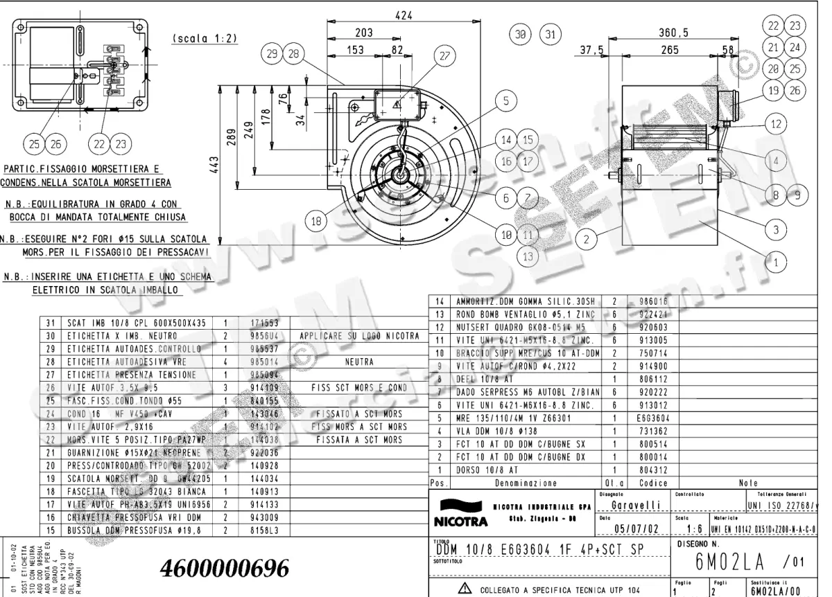 4624000696-VENTILATEUR NICOTRA GEBHARDT DDM10/8 550W 4P M230V 1V E6G3604 SP +BB *6M02LA*
