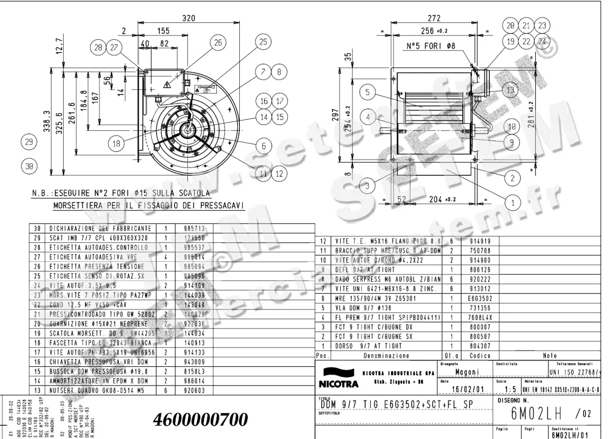 4624000700-VENTILATEUR NICOTRA GEBHARDT DDM9/7TIG 350W 4P M230V 3V E6G3502 SP +BR+BB *6M02LH*