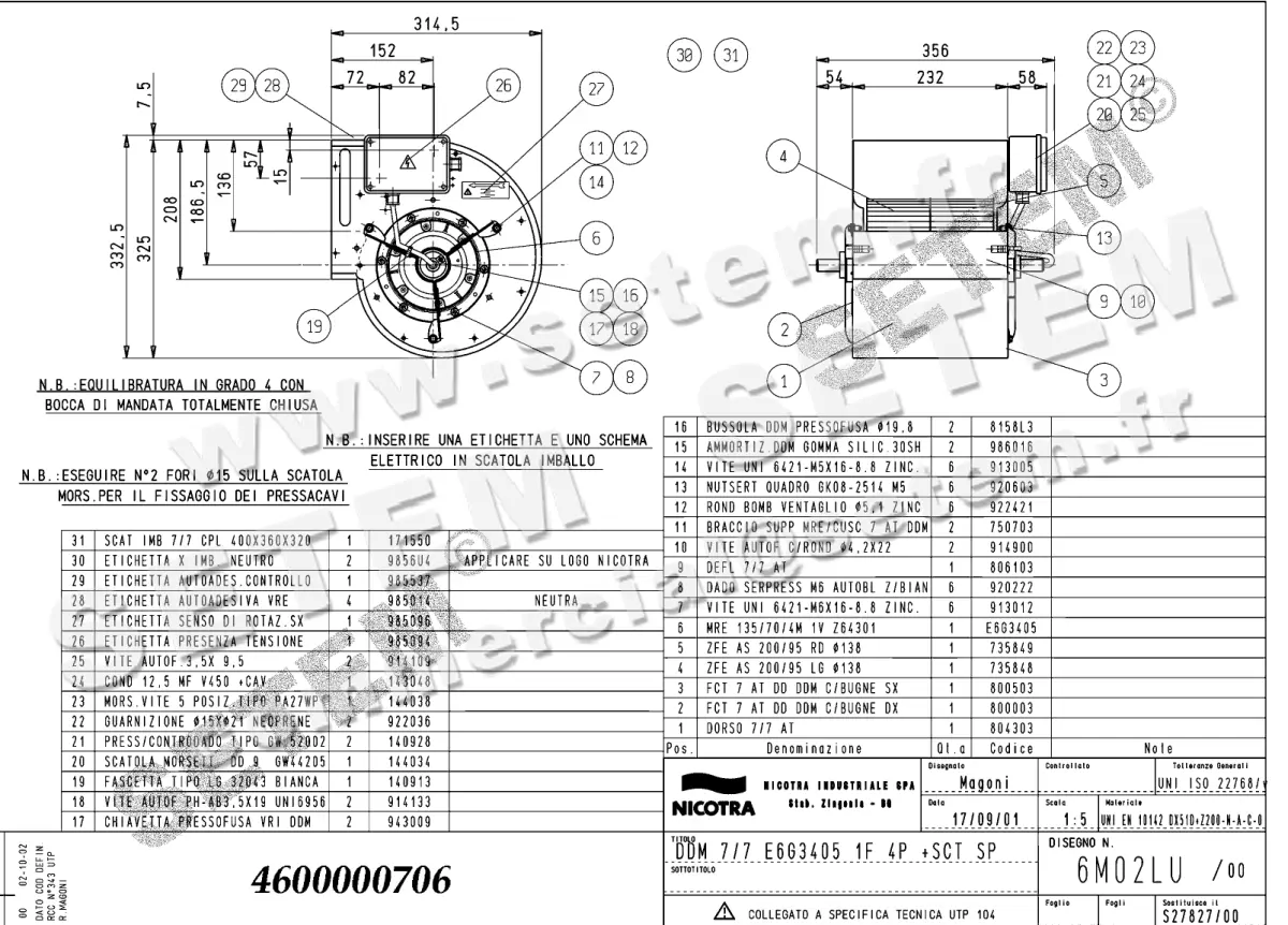 4624000706-VENTILATEUR NICOTRA GEBHARDT DDM7/7 420W 4P M230V 1V E6G3405 SP +BB *6M02LU*