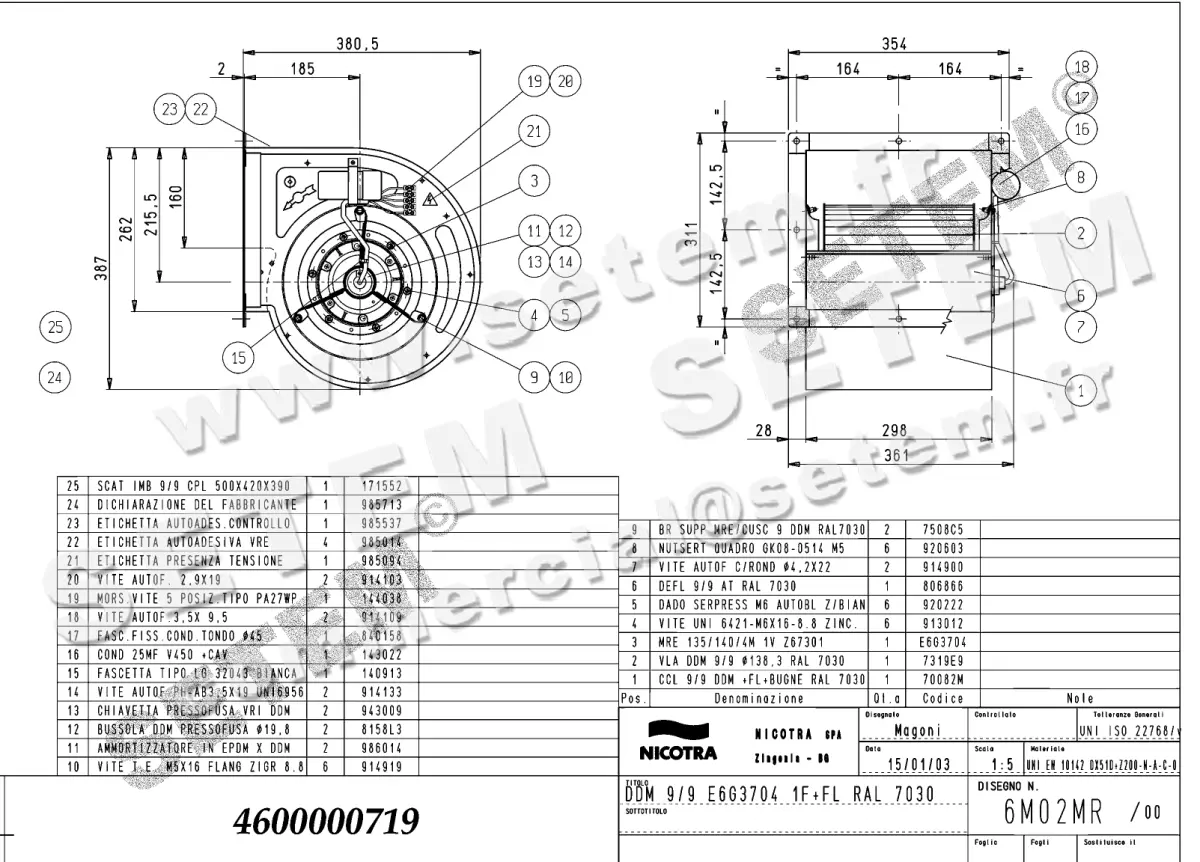 4624000719-VENTILATEUR NICOTRA GEBHARDT DDM9/9 600W 4P M230V 1V E6G3704 +BR+PE *6M02MR*