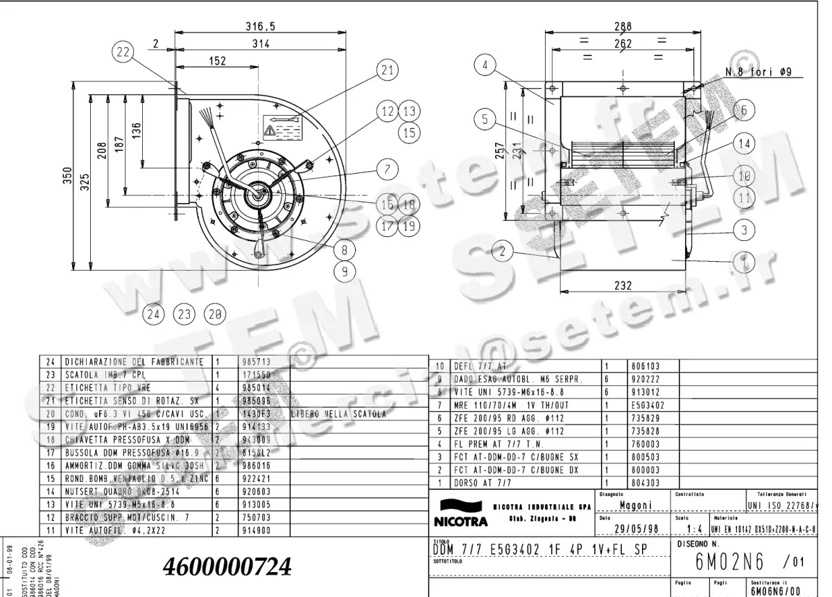 4624000724-VENTILATEUR NICOTRA GEBHARDT DDM7/7 184W 4P M230V 1V E5G3402 SP +BR *6M02N6*