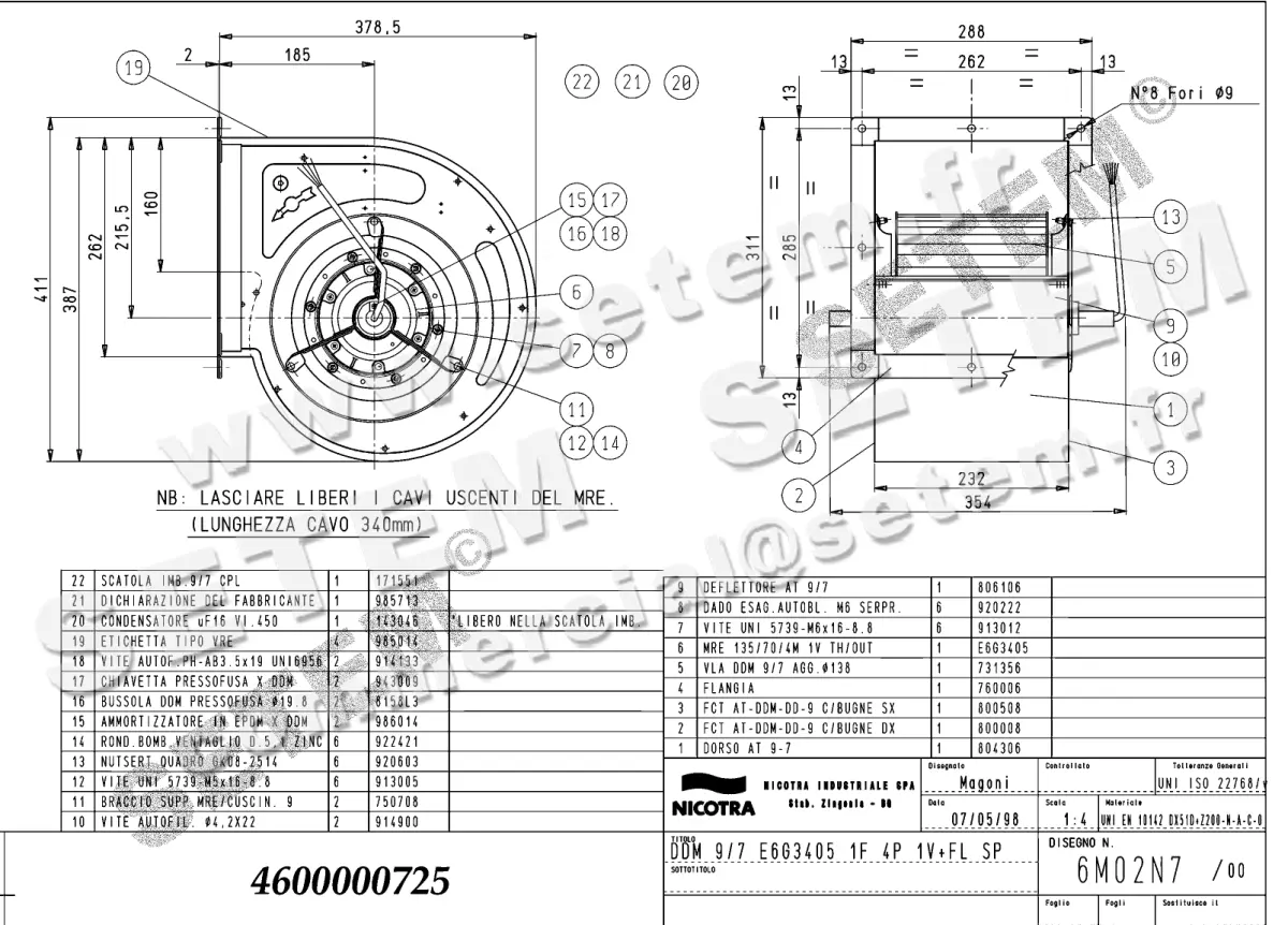 4624000725-VENTILATEUR NICOTRA GEBHARDT DDM9/7 420W 4P M230V 1V E6G3405 SP +BR *6M02N7*