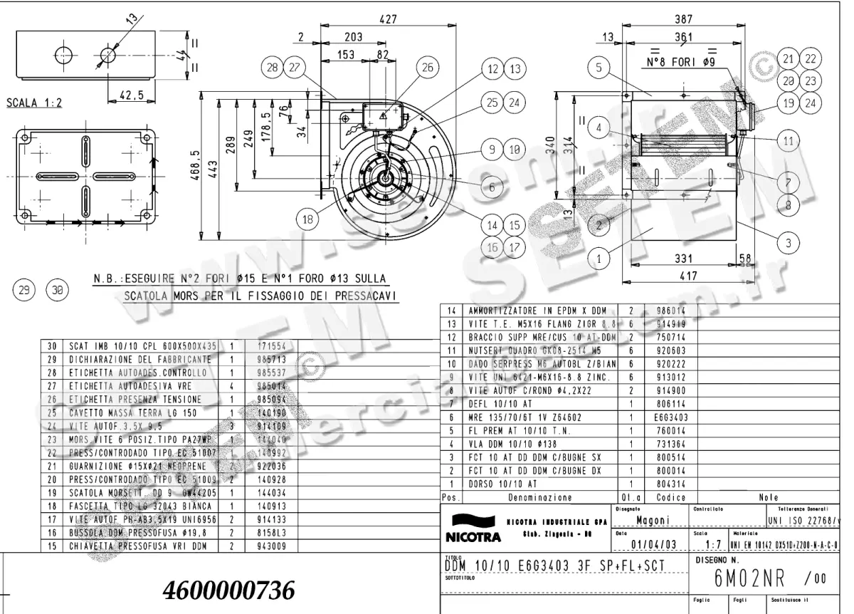 4624000736-VENTILATEUR NICOTRA GEBHARDT DDM10/10 245W 6P T230/400V 1V E6G3403 SP +BR+BB *6M02NR*
