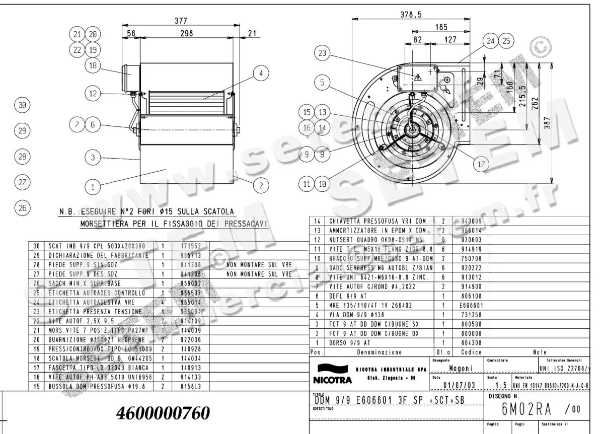 4624000760-VENTILATEUR NICOTRA GEBHARDT DDM9/9 550W 4P T230/400V 1V E6G6601 +PI+BB *6M02RA*