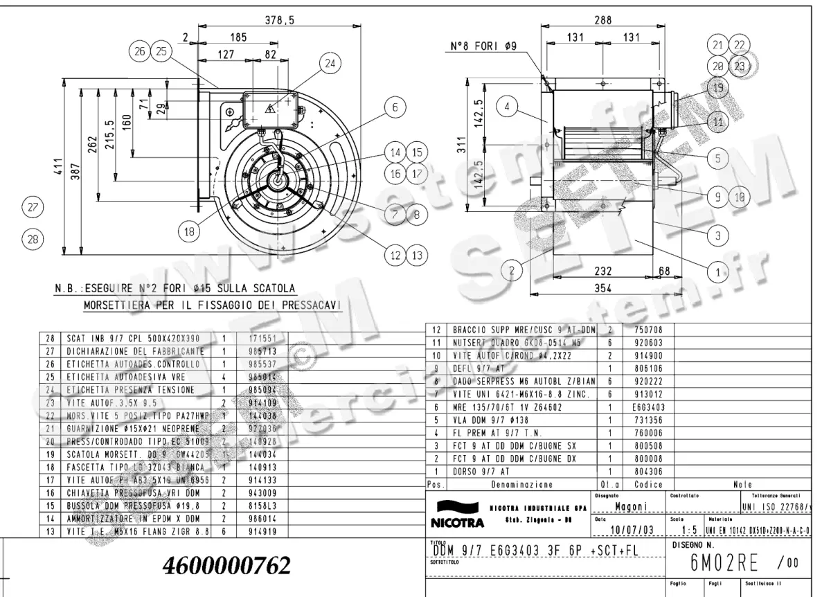 4624000762-VENTILATEUR NICOTRA GEBHARDT DDM9/7 245W 6P T230/400V 1V E6G3403 +BR+BB *6M02RE*