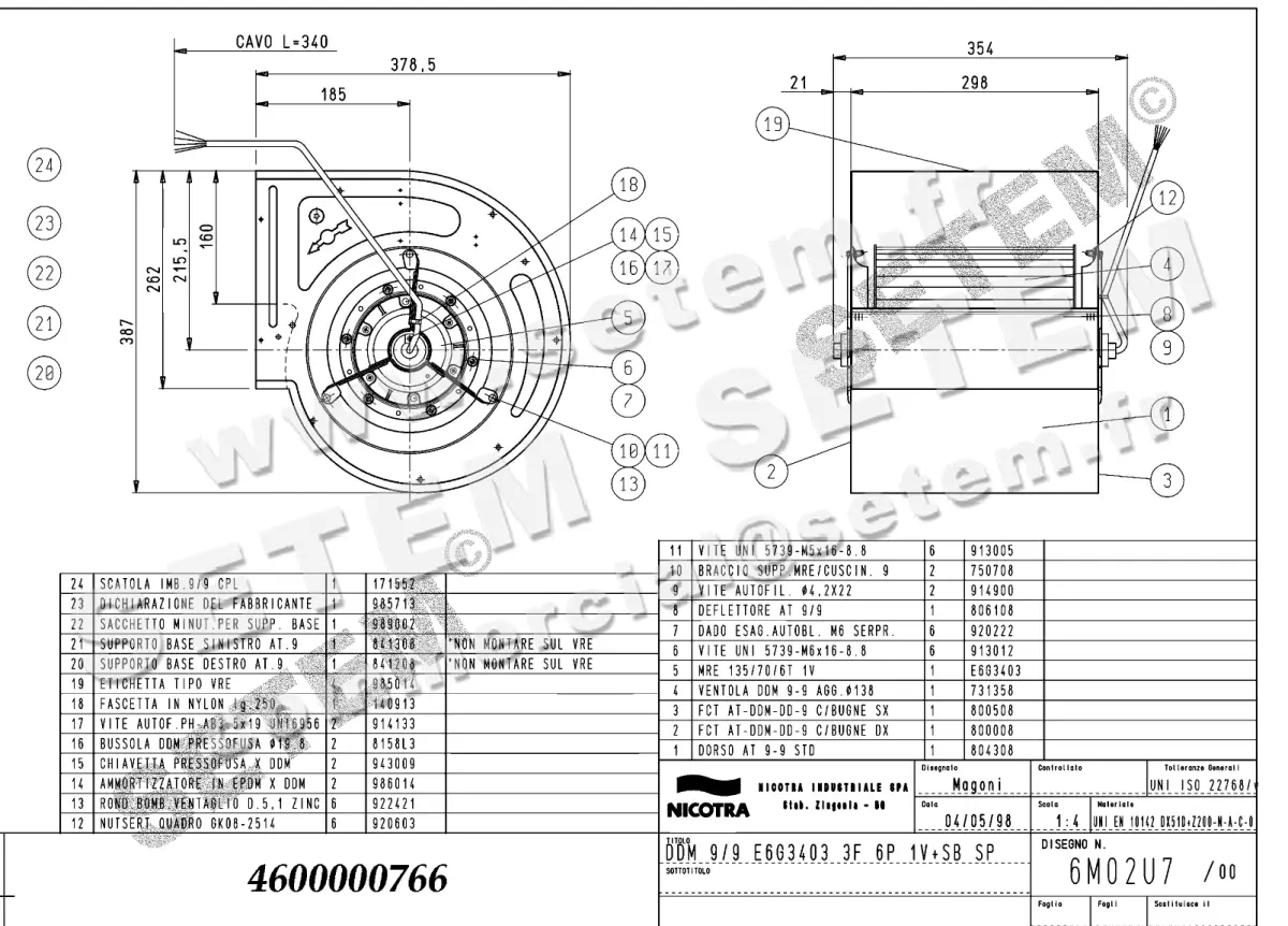 4624000766-VENTILATEUR NICOTRA GEBHARDT DDM9/9 245W 6P T230/400V 1V E6G3403 SP +PI *6M02U7*
