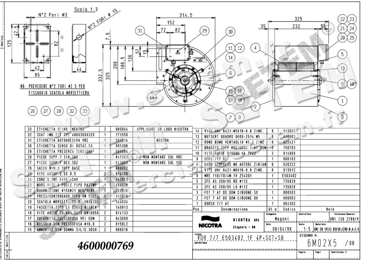 4624000769-VENTILATEUR NICOTRA GEBHARDT VDR7/7 184W 4P M230V 1V E5G3402 +PI+BB *6M02X5*