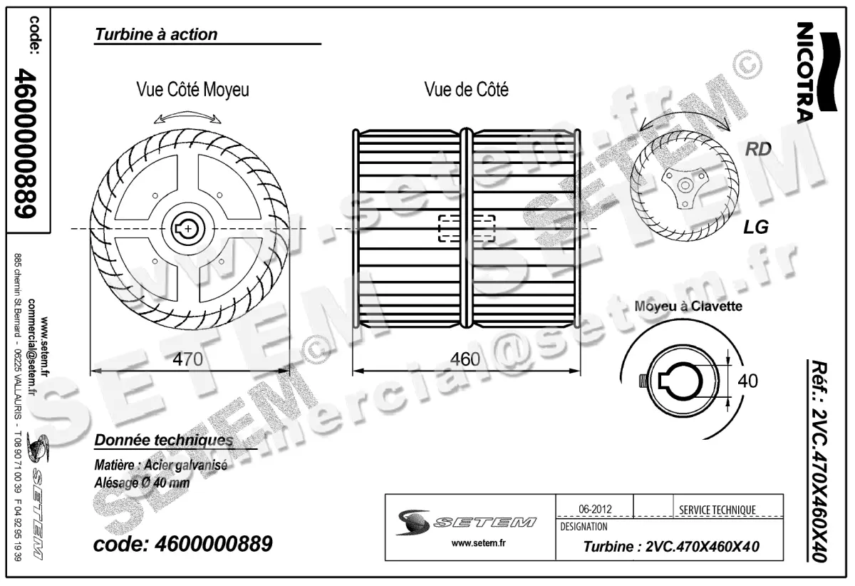 4624000889-TURBINE NICOTRA GEBHARDT 2VC.470X465X40