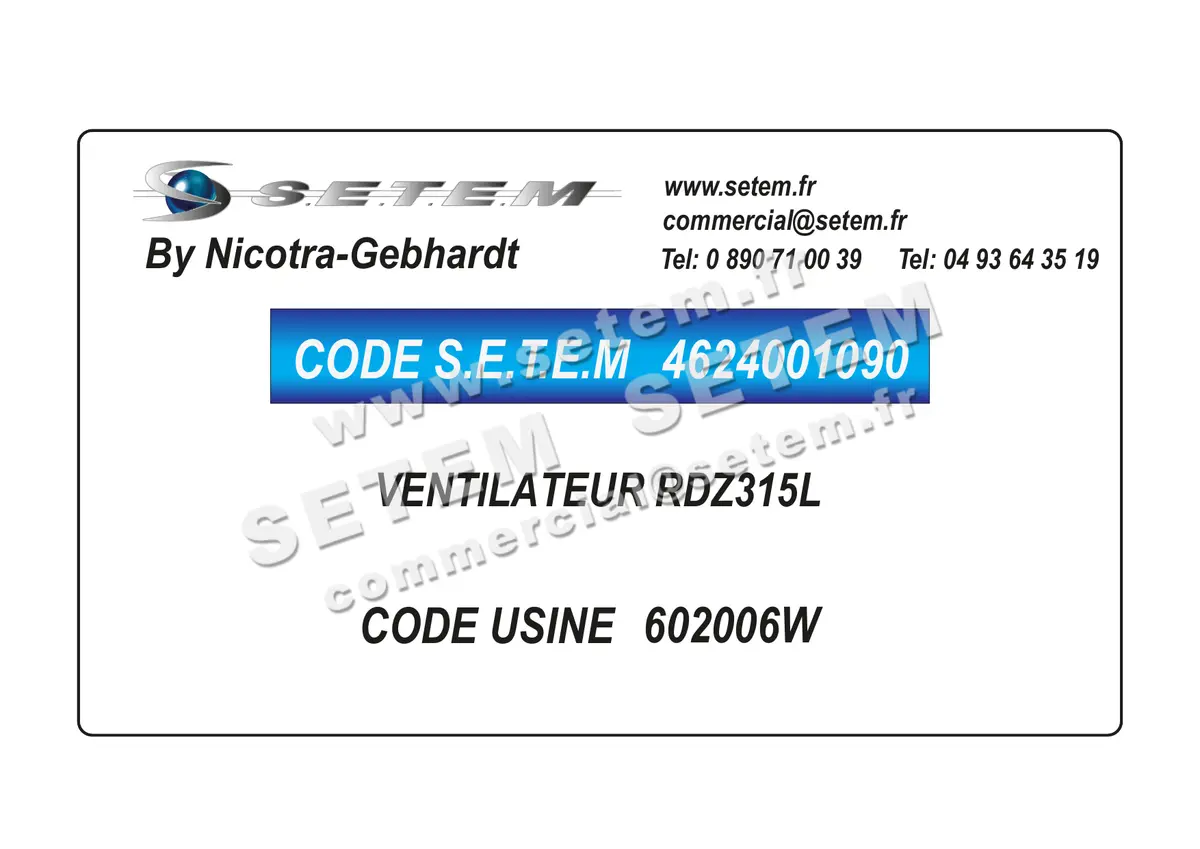 4624001090-VENTILATEUR NICOTRA GEBHARDT RDZ315L *602006W*