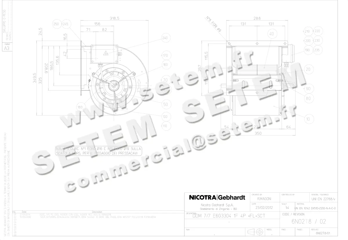 4624001154-VENTILATEUR NICOTRA GEBHARDT DDM7/7 300W 4P M230V 1V E6G3304 +BR+BB *6N02T8* 2