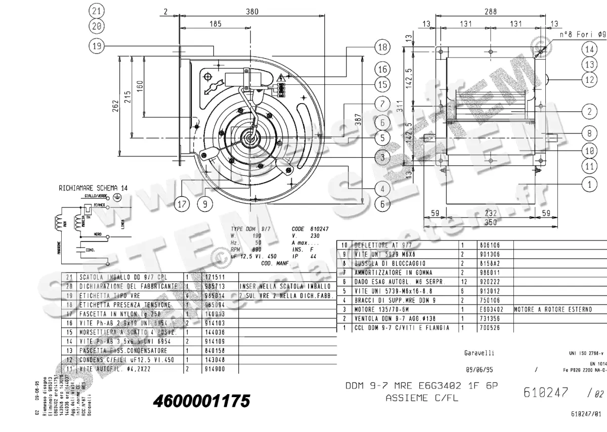 4624001175-VENTILATEUR NICOTRA GEBHARDT DDM9/7 190W 6P M230V 1V +BR *610247*