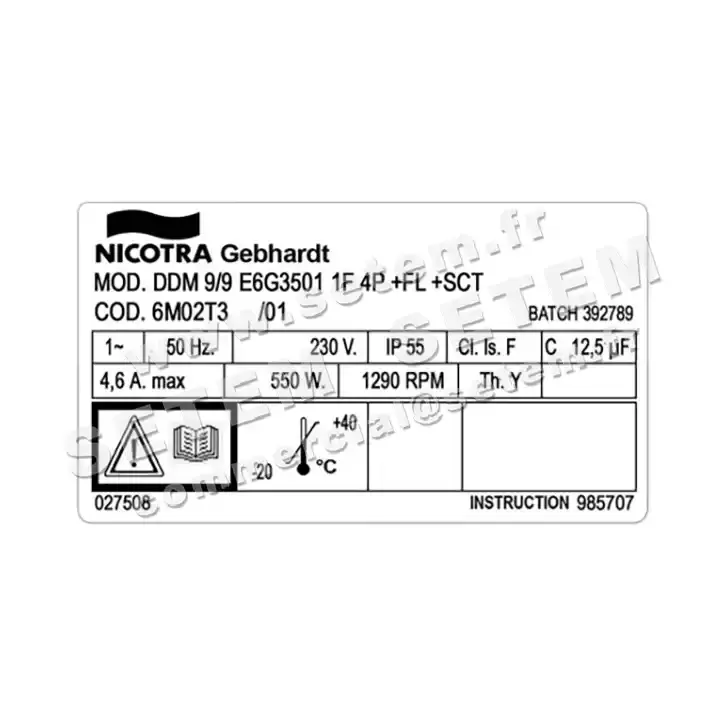 4624001187-VENTILATEUR NICOTRA GEBHARDT DDM9/9 550W 4P M230V 1V E6G3501 +BR+BB *6M02T3* 4