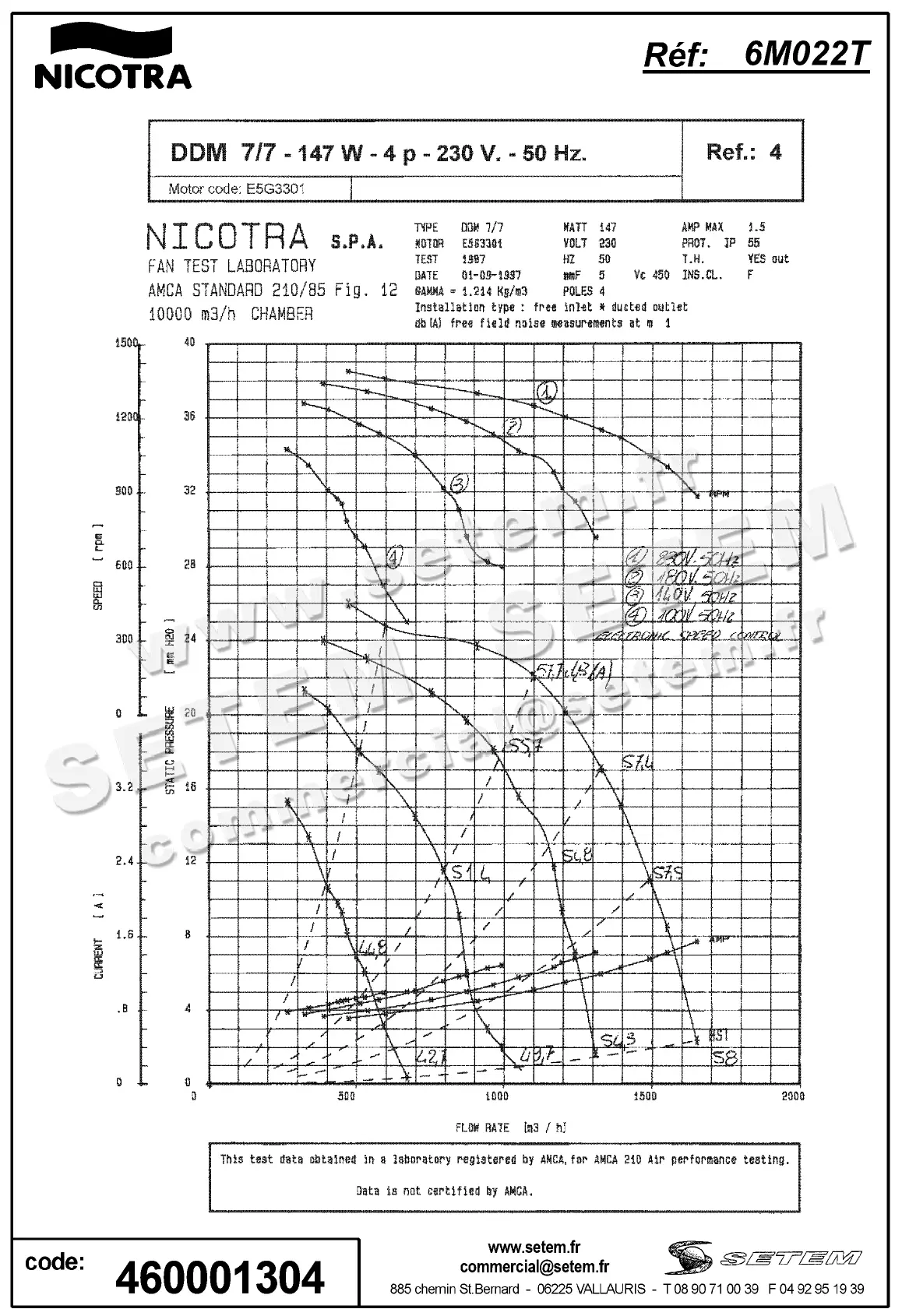 4624001304-VENTILATEUR DDM7/7 147W 4P M230V 1V E5G3301 +BR+BB *6M022T* 3