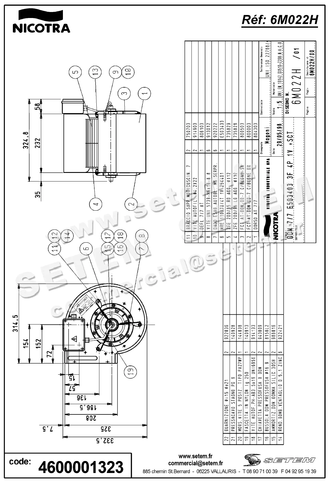 4624001323-VENTILATEUR DDM7/7 147W 4P T230/400V 1V E5G3403 +BB *6M022H* 2