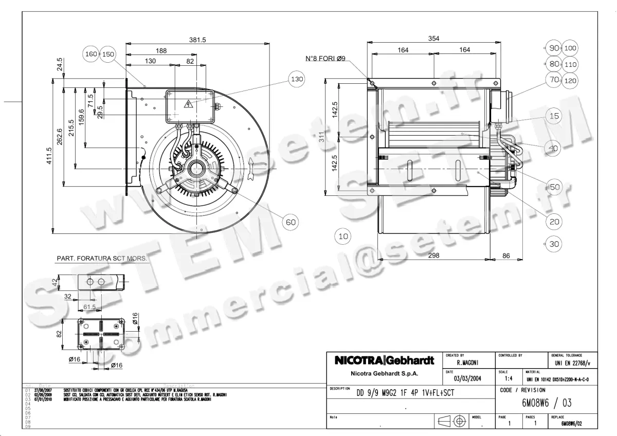 4624001352-VENTILATEUR DD9/9 373W 4P M230V 1V M9G2 +BR+BB *6M08W6*