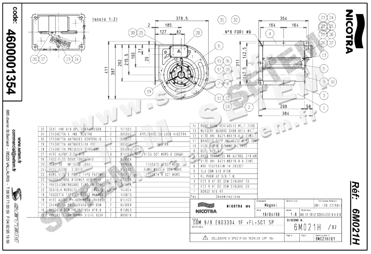 4624001354-VENTILATEUR DDM9/9 300W 4P M230V 1V E6G3304 +BR+BB *6M021H*  2