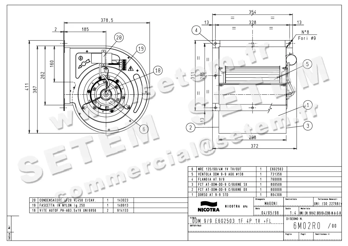 4624001367-VENTILATEUR NICOTRA GEBHARDT DDM9/9 550W 4P M230V 1V E6G2503 +BR *6M02R0*