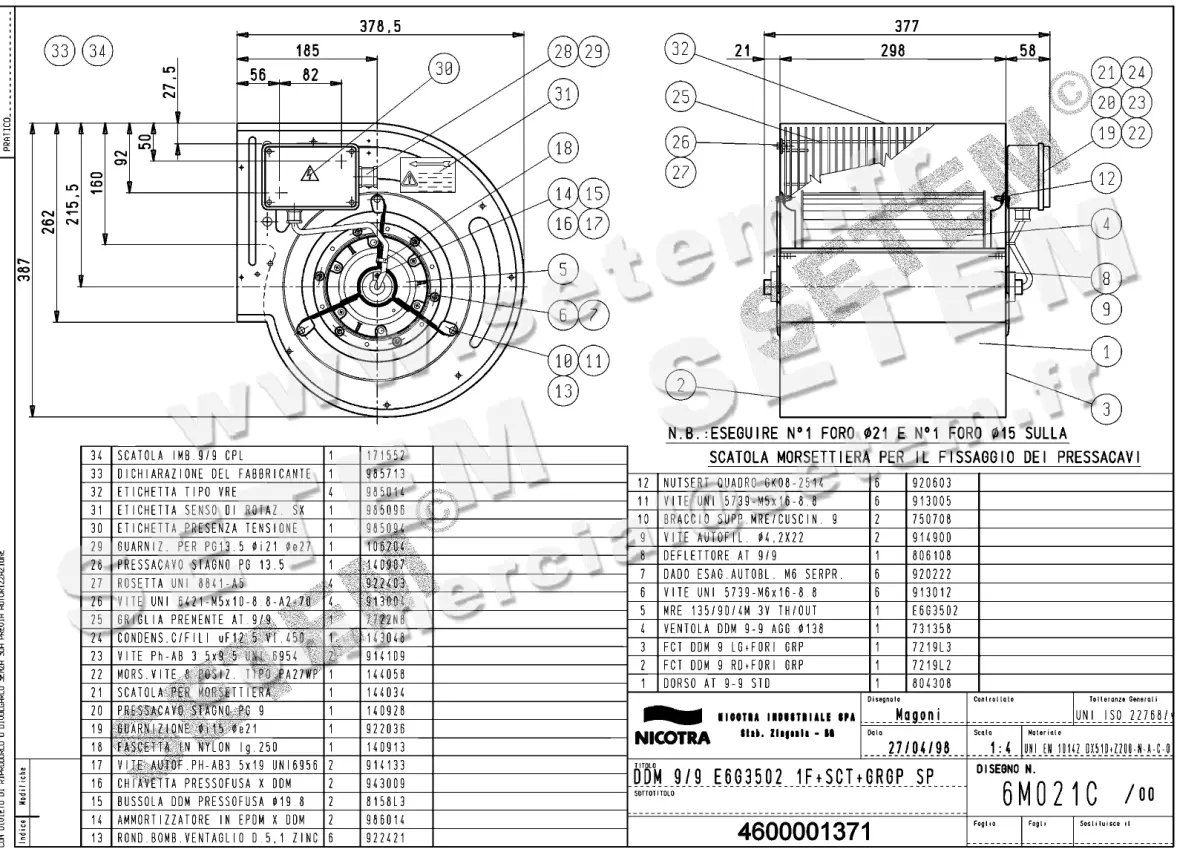 4624001371-VENTILATEUR DDM9/9 350W 4P M230V 3V E6G3502 +BB+GRR *6M021C*