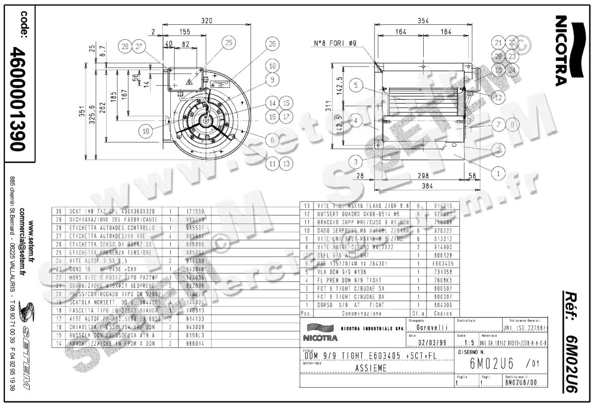 4624001390-VENTILATEUR NICOTRA GEBHARDT DDM9/9TIG 420W 4P M230V 1V E6G3405 +BR+BB *6M02U6* 2